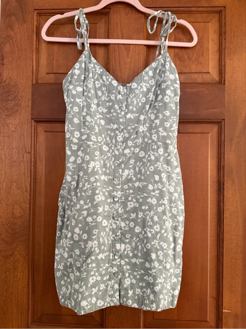 Abercrombie & Fitch Sage Green Floral Dress Size XS